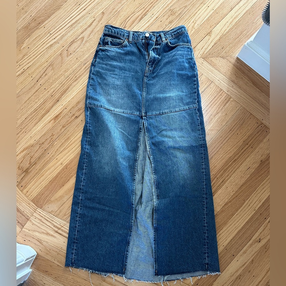 Reformation Tazzi Maxi Denim Skirt